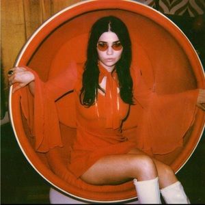 Psychic Boutique Burgundy Bell Sleeve Mini Dress